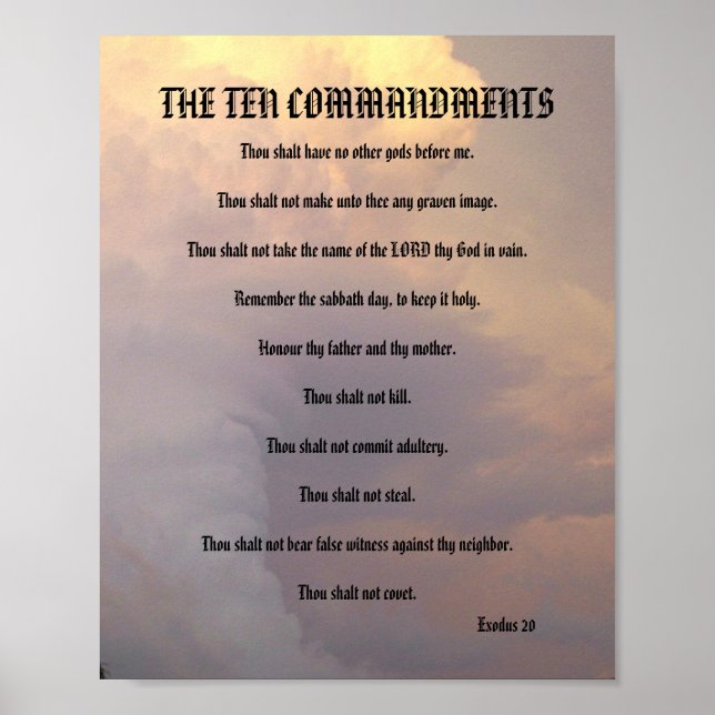 The Ten Commandments - Weather Clouds Poster (Front)
