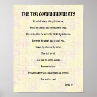 The Ten Commandments - Yellow Twists Poster