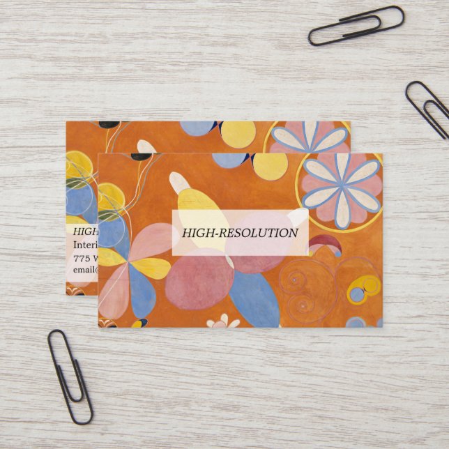 The Ten Largest, Group IV, No.3 by Hilma af Klint  Business Card (Front/Back In Situ)