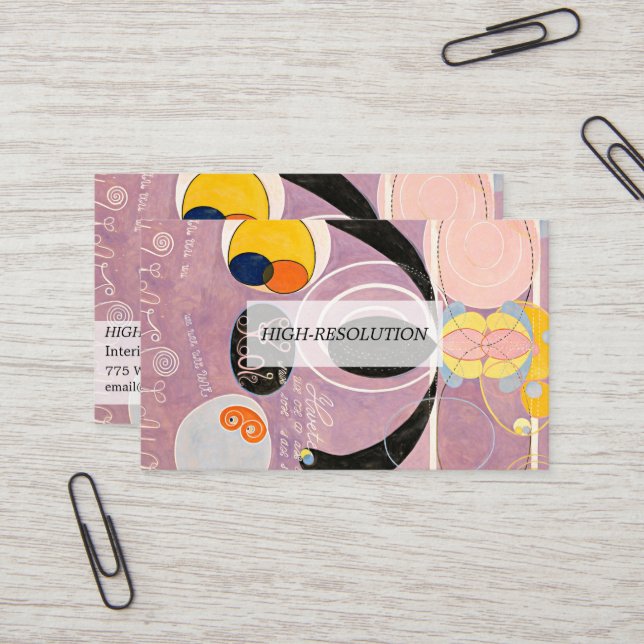  The Ten Largest, Group IV, No.6 by Hilma af Klint Business Card (Front/Back In Situ)