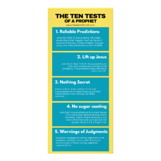 The Ten Tests of a Prophet Rack Card