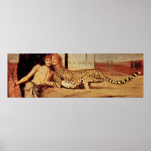 The tenderness of the sphinx by Fernand Khnopff Poster