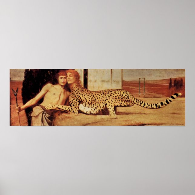 The tenderness of the sphinx by Fernand Khnopff Poster (Front)