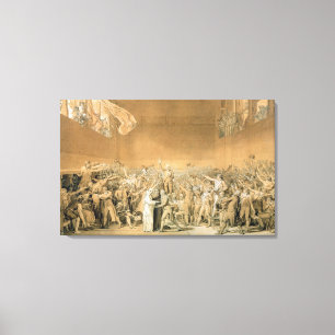 The Tennis Court Oath, 20th June 1789, 1791 2 Canvas Print