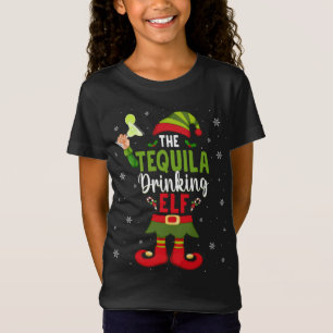 The Tequila Drinking ELF Matching Family Christmas T-Shirt