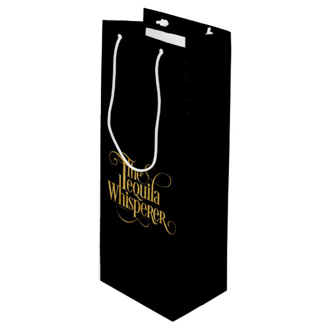 The Tequila Whisperer Wine Gift Bag (Front Angled)