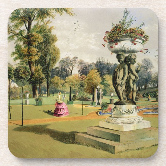 The Terrace Garden, Woburn Abbey (chromolitho) Coaster (Front)