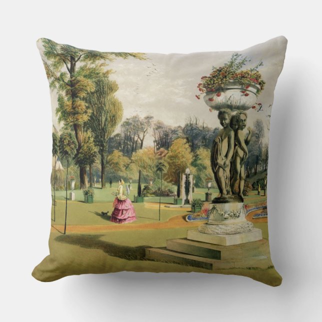 The Terrace Garden, Woburn Abbey (chromolitho) Cushion (Front)