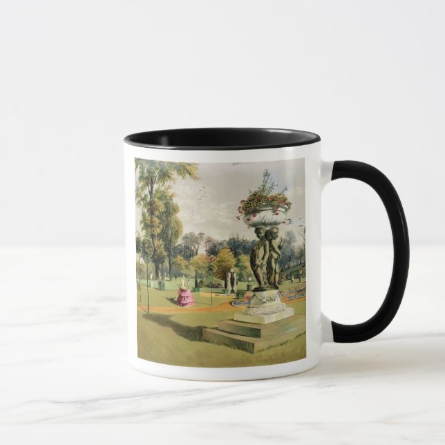 The Terrace Garden, Woburn Abbey (chromolitho) Mug (Right)
