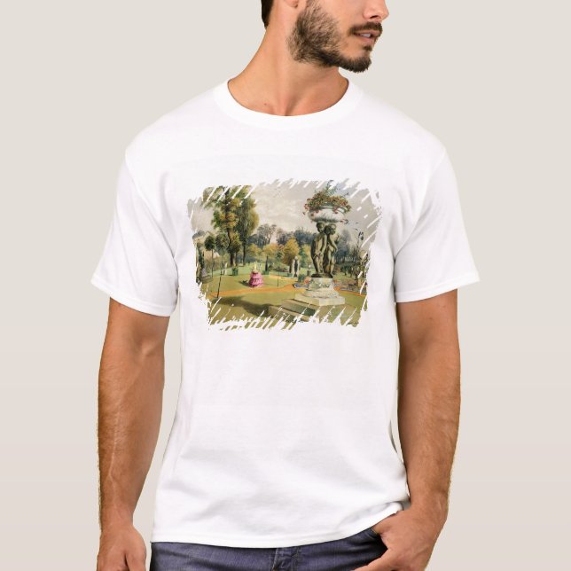 The Terrace Garden, Woburn Abbey (chromolitho) T-Shirt (Front)