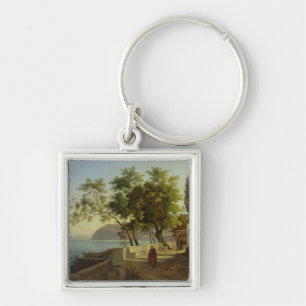 The Terrace of the Capucins in Sorrento, 1828 Key Ring