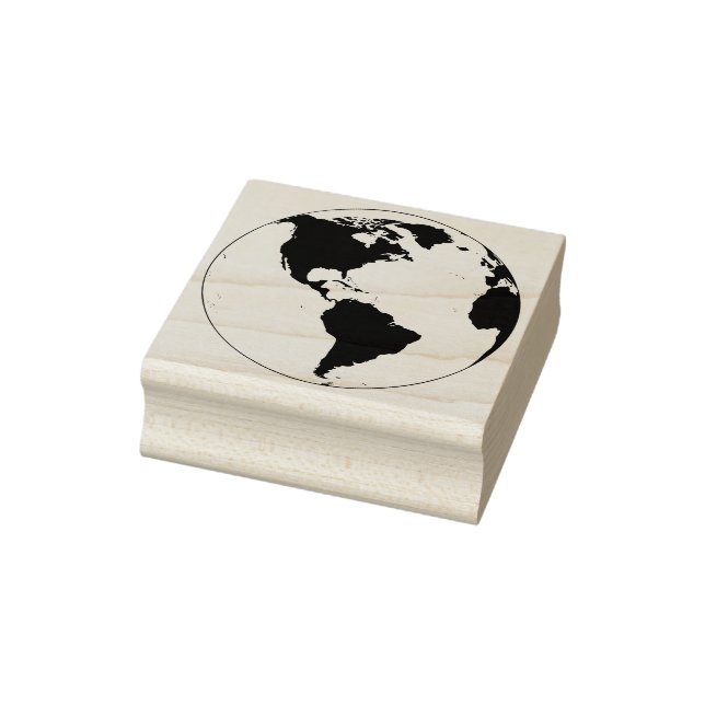 The Terrestrial Globe  A Global Impression Rubber Stamp (Stamp)
