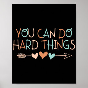 The Test Day Teacher Shirt You Can Do Hard Things  Poster