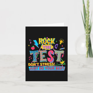 The Test Don't Stress Just Do Your Best Funny Test Card
