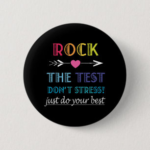 The Test-funny School Student Teacher Test Day  6 Cm Round Badge