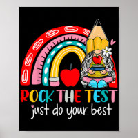 The Test Funny Teacher Testing Day Rainbow Gnomes
