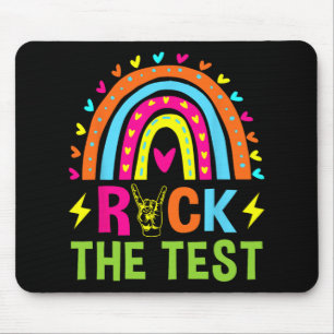 The Test Rainbow Testing Day Motivational Teacher Mouse Pad