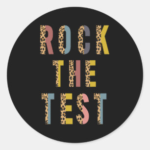 The Test Retro Motivational Testing Day Teacher St Classic Round Sticker