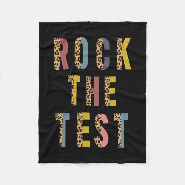 The Test Retro Motivational Testing Day Teacher St Fleece Blanket (Front)