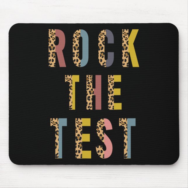 The Test Retro Motivational Testing Day Teacher St Mouse Pad (Front)
