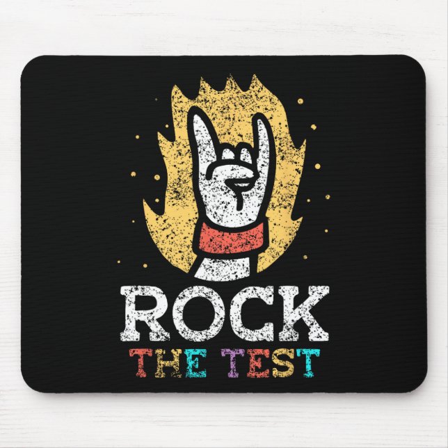 The Test Teacher Score Testing Exam Test Day  Mouse Pad (Front)