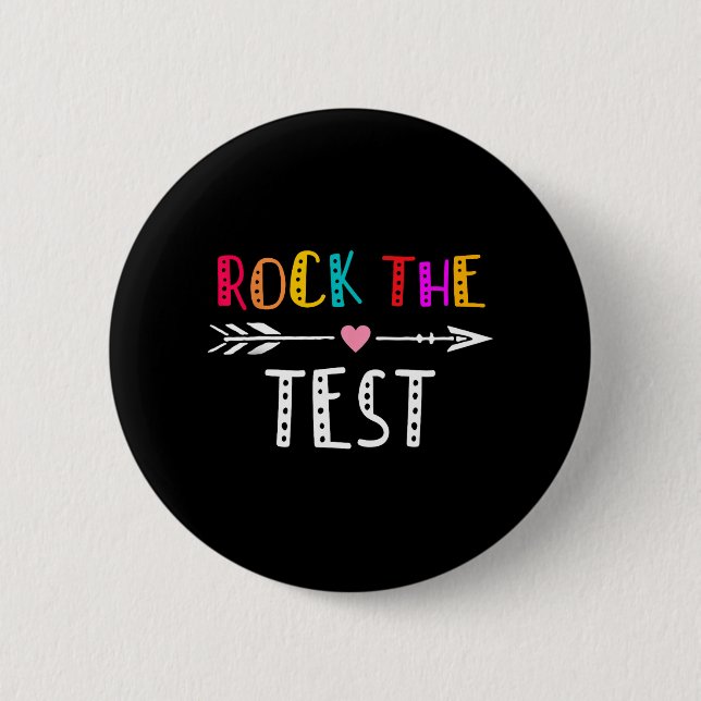 The Test Teacher Test Day Testing Day Funny Teache 6 Cm Round Badge (Front)