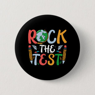 The Test Teacher Test Day Testing Day Funny Teache 6 Cm Round Badge