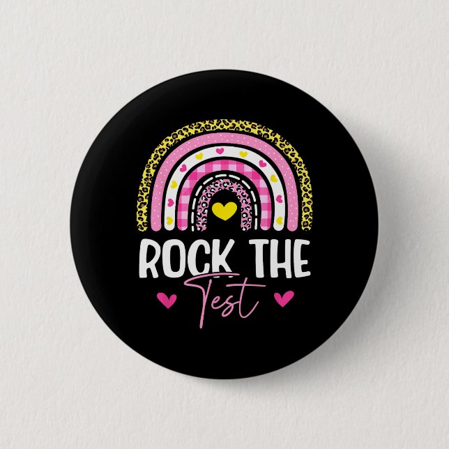 The Test Teacher Test Day Testing Day Funny Teache 6 Cm Round Badge (Front)