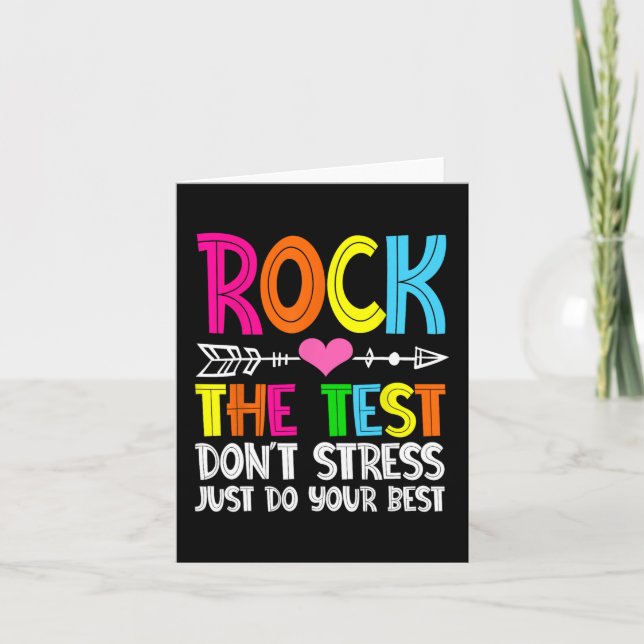 The Test Teacher Test Day Testing Day Funny Teache Card (Front)