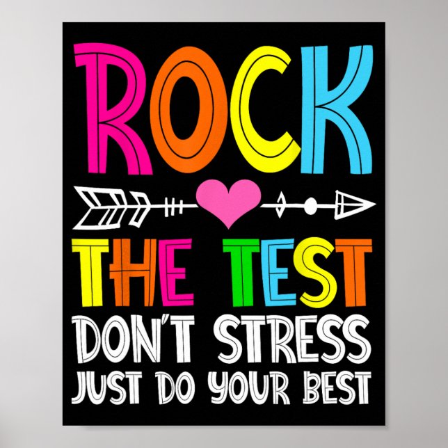 The Test Teacher Test Day Testing Day Funny Teache Poster (Front)
