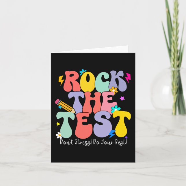 The Test Test Day Staar Testing Motivational Teach Card (Front)
