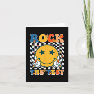 The Test Testing Day Retro Groovy Teacher Student Card