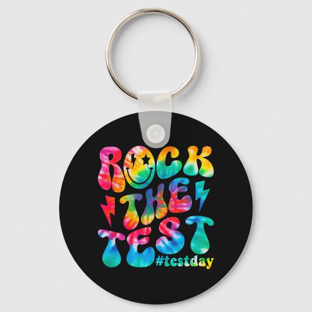 The Test Testing Day Retro Motivational Teacher St Key Ring (Front)