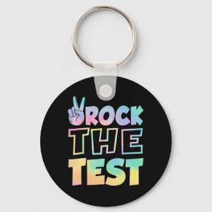 The Test Testing Day Retro Motivational Teacher St Key Ring
