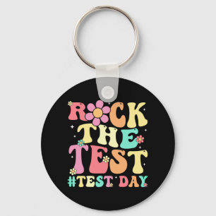The Test Testing Day Retro Motivational Teacher St Key Ring