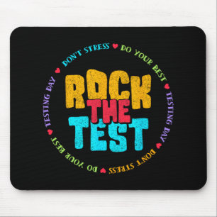 The Test Testing Day Retro Motivational Teacher St Mouse Pad