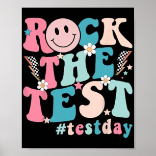 The Test Testing Day Retro Motivational Teacher St Poster