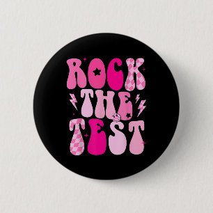 The Test Vintage Test Day Funny Testing Day Teache 6 Cm Round Badge