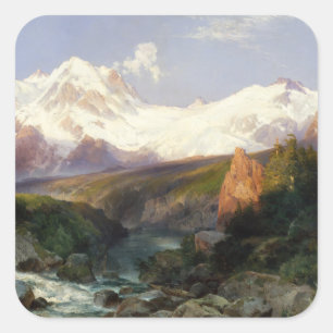 The Teton Range Square Sticker