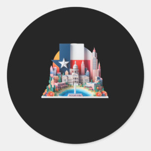 The Texas City In Usa Sticker