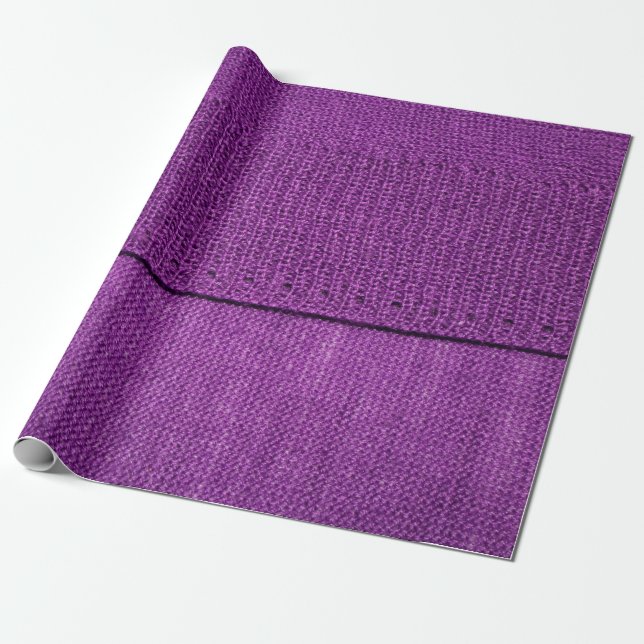the texture of the knitted fabric, a plain purple  wrapping paper (Unrolled)