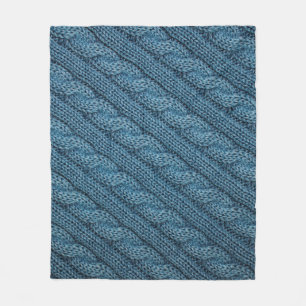 the texture of the knitted fabric, light blue colo fleece blanket