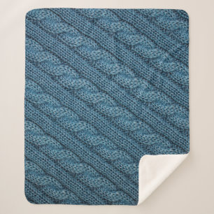 the texture of the knitted fabric, light blue colo sherpa blanket