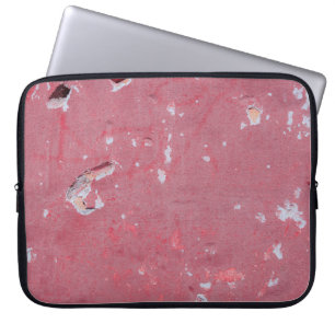 The texture of the old wall with scratches, cracks laptop sleeve