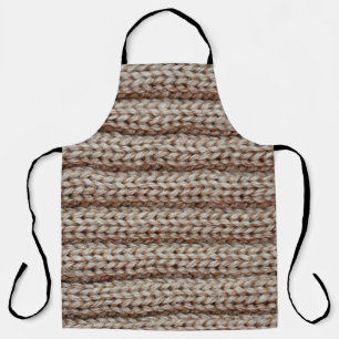 the texture of the plain knitted fabric , brown apron