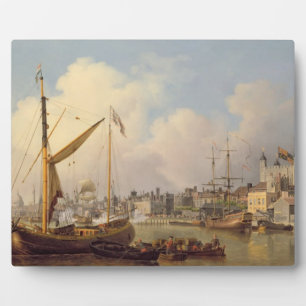 The Thames and the Tower of London supposedly on t Plaque