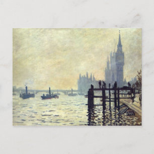 The Thames below Westminster - Claude Monet Postcard