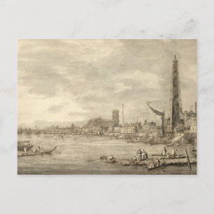 The Thames Looking towards Westminster from near Y Postcard