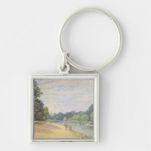 The Thames with Hampton Church, 1874 Key Ring