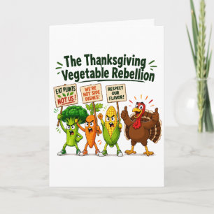 The Thanksgiving Vegetable Rebellion Holiday Card